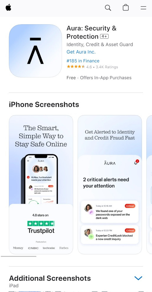 Aura app on App Store